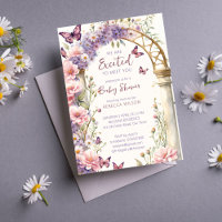 Bezaubernde Gartenpastellschmetterlinge Babydusche