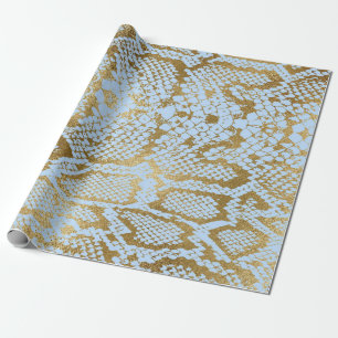 Bezaubernde goldene blaue geschenkpapier