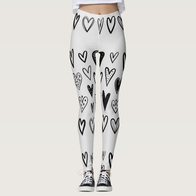 bezaubernde Herzen Leggings (Vorderseite)