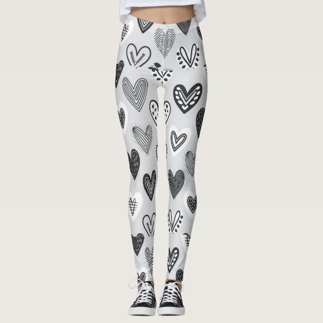 bezaubernde Herzen Leggings (Vorderseite)