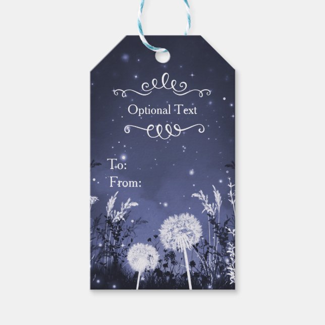 Bezaubernde Hochzeit von Twilight Sky Stars & Foli Geschenkanhänger (Vorderseite)