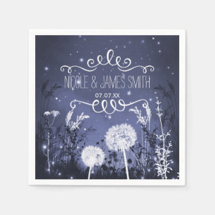 Bezaubernde Hochzeit von Twilight Sky Stars & Foli Serviette