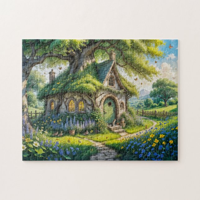 Bezaubernde Hütte im Grünen Puzzle (Horizontal)