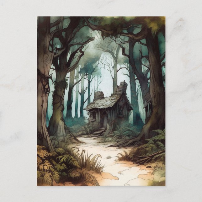 Bezaubernde Hütte Postkarte (Vorderseite)
