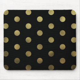 Bezaubernde Imitat-Goldpolka-Punkte modernes Mousepad