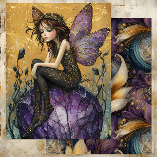 BEZAUBERNDE KRISTALL-FEE IN LILA UND GOLD
