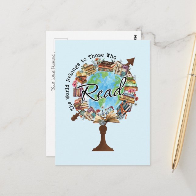 Bezaubernde Literatur Postkarte (Vorderseite/Rückseite Beispiel)