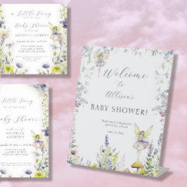 Bezaubernde Märchengarten-Wildblumen Begrüßungsdus Sockelschild