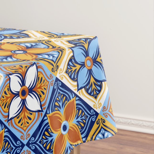 Bezaubernde marokkanische Blume | Lebhafte Eleganc Tischdecke (Beispiel)