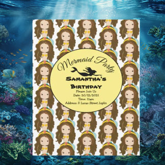 Bezaubernde Meerjungfrau Einladungen