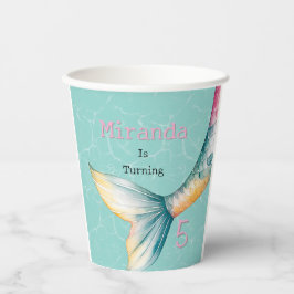 Bezaubernde Meerjungfrau Schwanz Geburtstagsparty Pappbecher