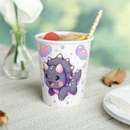 Bezaubernde moderne Dinosaurier Babydusche Pappbecher