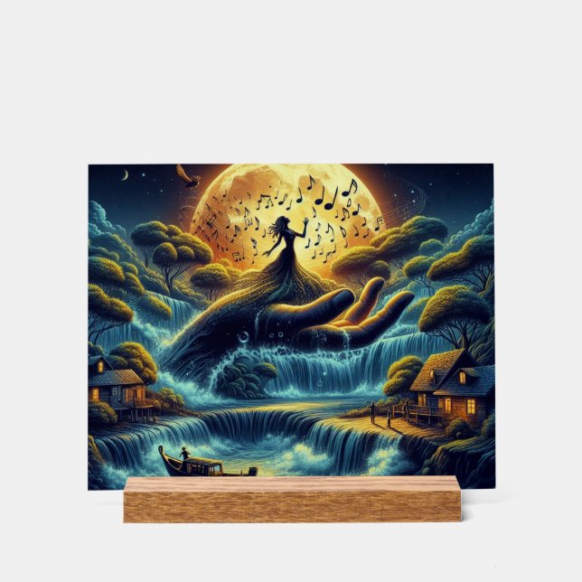 Bezaubernde Mondlichtserenade Acrylschild (Vorderseite)