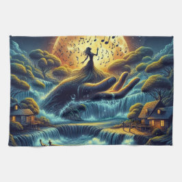 Bezaubernde Mondlichtserenade Geschirrtuch