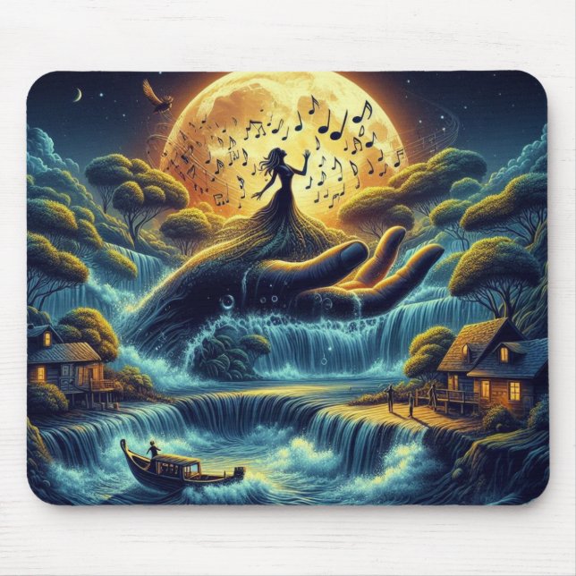 Bezaubernde Mondlichtserenade Mousepad (Vorne)