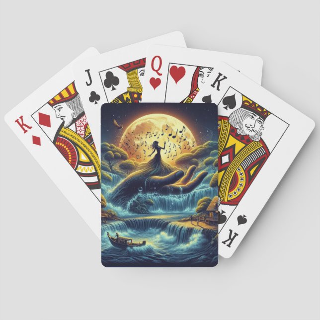 Bezaubernde Mondlichtserenade Spielkarten (Rückseite)