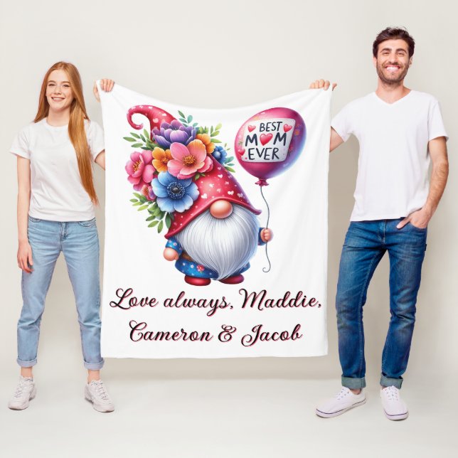 Bezaubernde Muttertag Personalisierte beste Mama Fleecedecke (Beispiel)