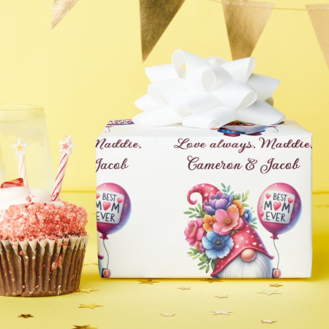 Bezaubernde Muttertag Personalisierte beste Mama Geschenkpapier (Geburtstagsparty)