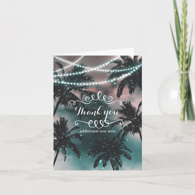 Bezaubernde Nachttischlampen am Sky Abend Dankeskarte (Vorderseite)