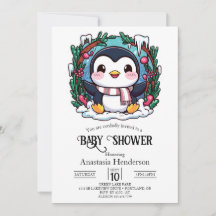 Bezaubernde Niedliche Pinguin-Babydusche
