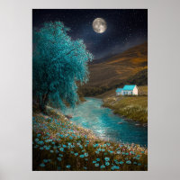 Bezaubernde Nightscape - traumhafte Flusslandschaf