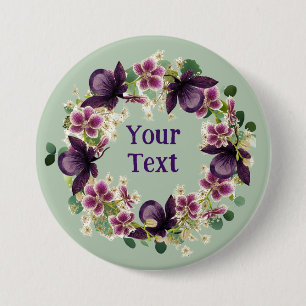 Bezaubernde Olive Blume Wreath Lapel-Erklärung Button