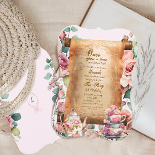 Bezaubernde Princess Tea Party Geburtstagsfeier Einladung