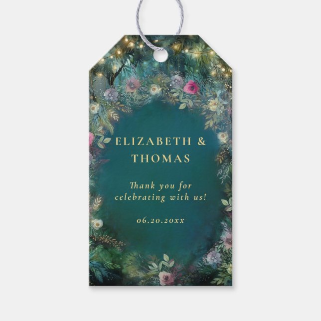 Bezaubernde Rose aus dem Wald Märchen Elegante Hoc Geschenkanhänger (Vorderseite)