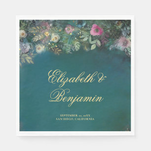Bezaubernde Rose aus dem Wald Märchen Elegante Hoc Serviette