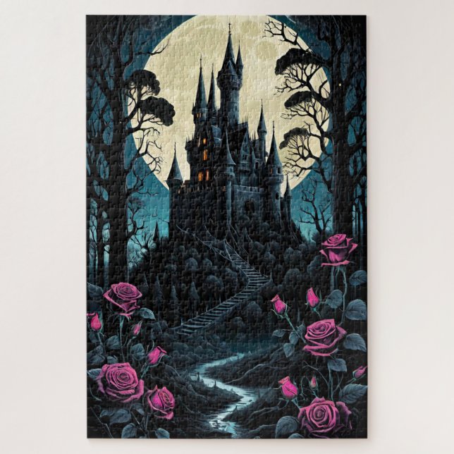 Bezaubernde Rose Burg Fantasy Puzzle (Vertikal)