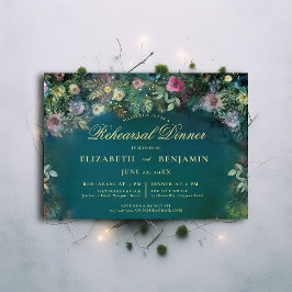 Bezaubernde Rose Fairy Tale Probe Abendessen Einladung