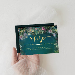 Bezaubernde Rose Grüne Fairy Woodland UAWG RSVP Karte