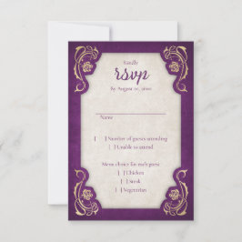 Bezaubernde Rose Hochzeit RSVP Karte