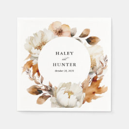 Bezaubernde rustikale Blütenhochzeit im Herbst Serviette