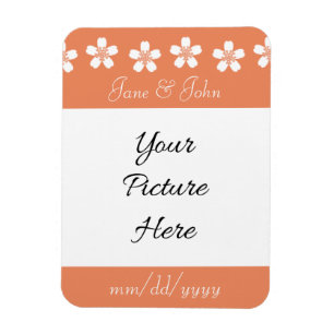 Bezaubernde Sakura in Coral Rett-the-Date Magnet