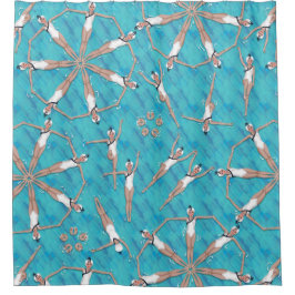 Bezaubernde Sychronized Schwimmen Duschvorhang