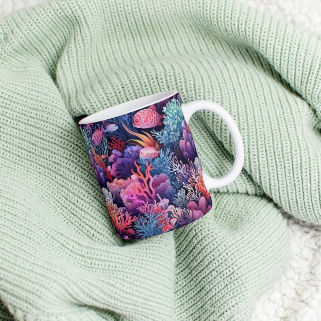 Bezaubernde Tasse des Korallenriffs mit farbenfroh (Beautiful coral reef mug)