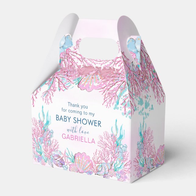 Bezaubernde Untersee-Babydusche Danke Geschenkschachtel (Vorderseite)