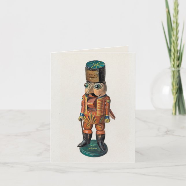 Bezaubernde Vintage Nutcracker Weihnachten Karte (Vorderseite)