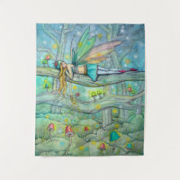 Bezaubernde Wald Fairy und Pilze Fantasy Art