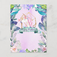 Bezaubernde Waldfantasy Magical Unicorn Geburtstag