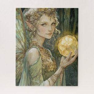 Bezaubernde Waldfarm mit Kristallball Puzzle