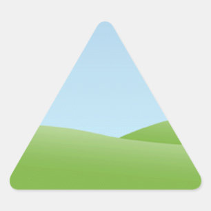 "Bezaubernde Waldfrühlingsmauer Grüne Landschaft K Dreieckiger Aufkleber