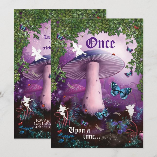 Bezaubernde Waldlandfriedung-Party Einladung (Vorne/Hinten)