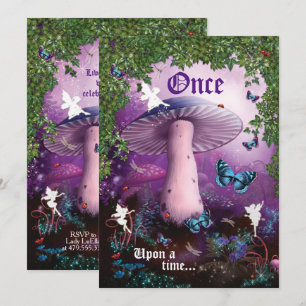 Bezaubernde Waldlandfriedung-Party Einladung