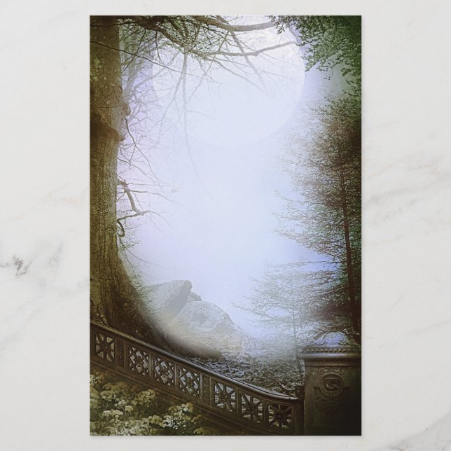 Bezaubernde Waldlandschaft Briefpapier (Vorderseite)