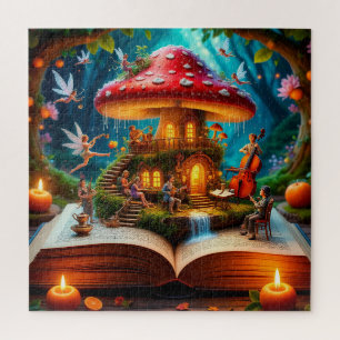 Bezaubernde Waldlandschaft mit Fairies Puzzle