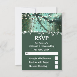 Bezaubernde Waldlichter Rustikale UAWG RSVP Karte