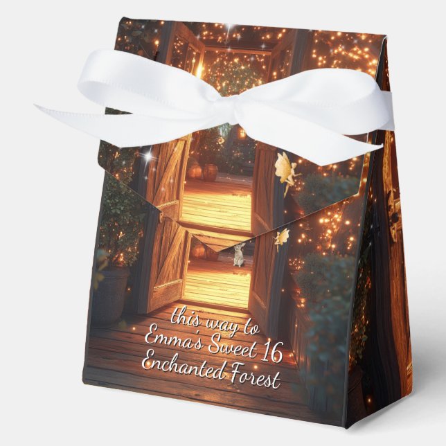 Bezaubernde Waldweiden mit Funkellicht Geschenkschachtel (Vorderseite)