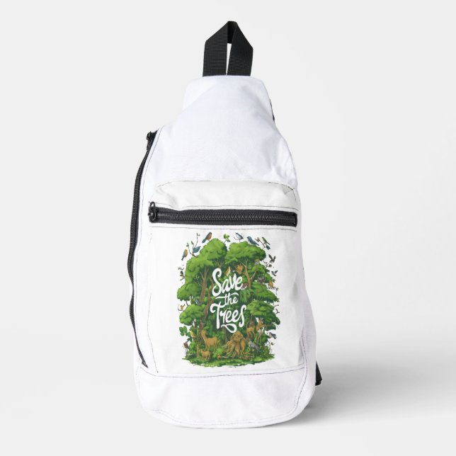 Bezaubernde Waldwelt Crossbody Bag (Vorderseite)